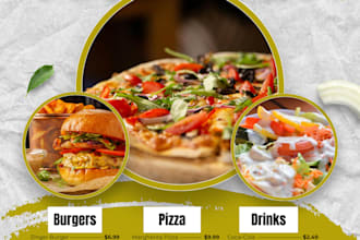 design modern restaurant food menu, flyer and price list