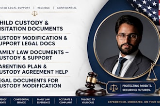 draft child custody modification parenting visitation support legal documents