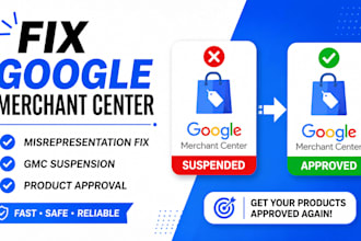fix google merchant center misrepresentation, gmc suspension, product approval