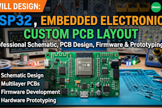 design esp32, embedded electronics and custom pcb layout