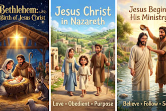 christian book illustration, bible illustration, bible story, kids illustration