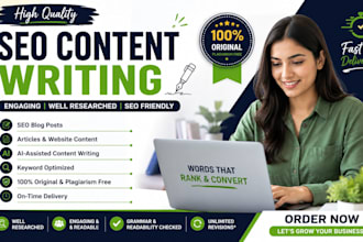 write SEO content, writer or ai content writing, blog content, or articlewriting