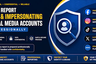 report fake and impersonating social media accounts professionally