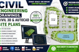 create texas civil engineering drawings, civil 3d and autocad site plans