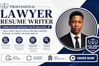 craft an ats lawyer, legal, attorney resume and CV