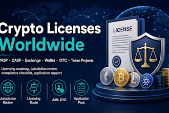 help with crypto vasp casp license roadmap worldwide