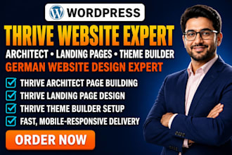 design and redesign wordpress using thrive architect, thrive theme builder