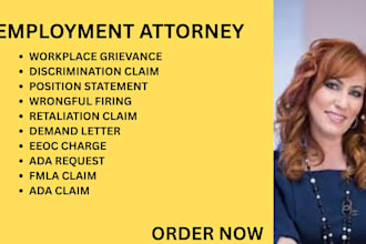 be your employment lawyer for wrongful termination, eeoc, fmla and ada claims