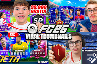 design a viral ea fc 26, FIFA or football youtube thumbnail