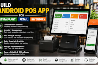 build android pos app for restaurant retail inventory