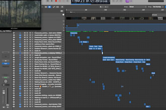do sound design, foley, mixing, sfx, dialogue editing