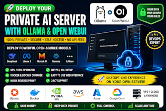 setup ollama server, deepseek, llama, gemma with open webui on vps