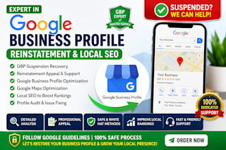reinstate suspended google business profile and optimize