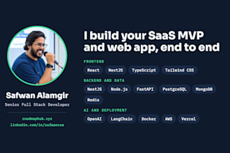 build your saas mvp or web app with nextjs and nestjs