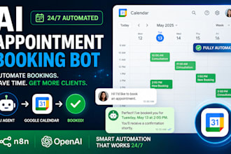 build ai appointment booking automation with n8n