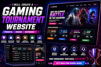 create tournament website for games with admin panel