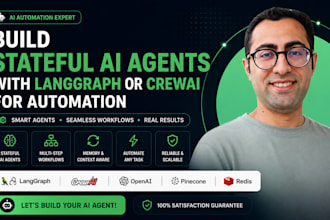 build stateful ai agents with langgraph or crewai for automation