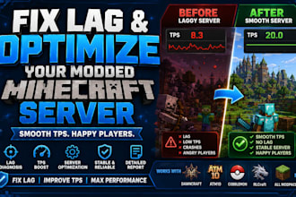 fix the lag and optimize your modded minecraft server for smooth tps performance