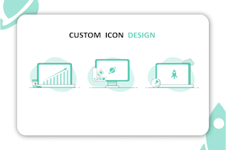 design modern line icons and flat icon design for any project