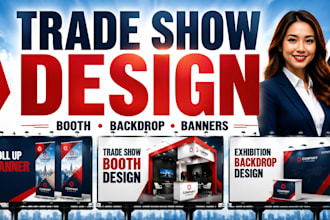 design trade show booth exhibition backdrop  event display graphics signage