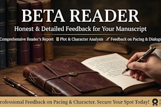 ser seu beta reader e dar feedback detalhado do seu livro