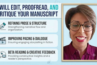 professionally edit, proofread, and critique your book or manuscript