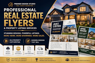 write property listing and design real estate flyer