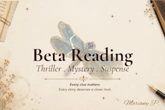 read your suspense thriller manuscript