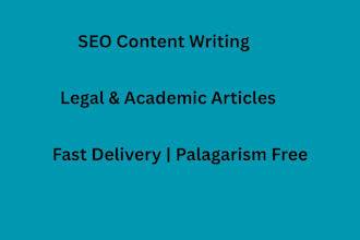 write SEO blog posts and legal articles for your website