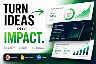 design an investor pitch deck in figma or canva