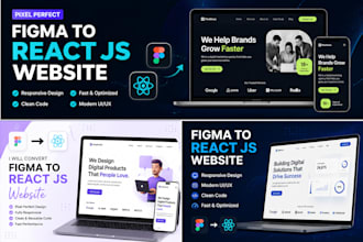 convert figma design to react js website