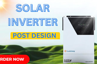 design solar inverter facebook post and social media banner
