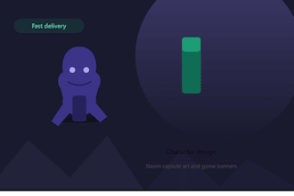 design your game character banner and steam capsule art