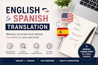 translate english to spanish and spanish to english manually