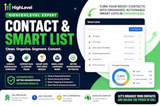 do gohighlevel expert for contacts and smart lists