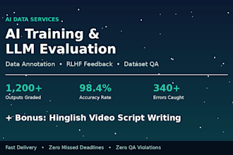 do ai training, llm evaluation, data entry, and hinglish video script writing