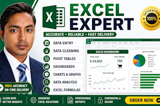 analyze excel data with pivot tables, charts and dashboards