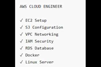 set up and configure AWS ec2, s3, vpc, iam, and rds