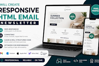 create a responsive HTML email newsletter