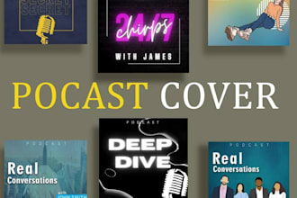 design podcast cover art or podcast artwork professionally