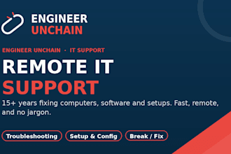 provide remote IT support and fix your computer or software issues