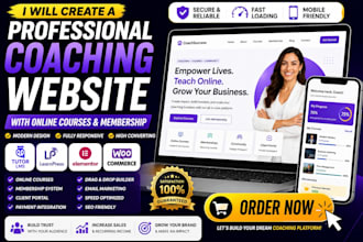 build coaching website with online courses and membership on worpress