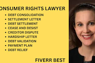 be your debt lawyer for debt settlement, debt relief, and debt consolidation