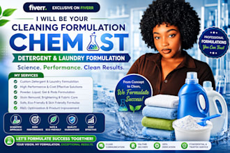 develop product formulations of detergents, soaps, laundry and toiletry products