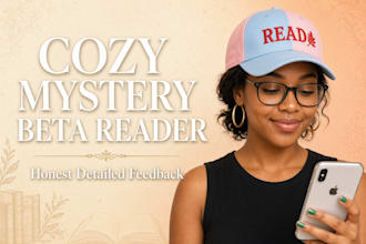 be your cozy mystery beta reader and give honest feedback