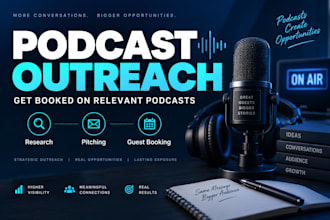 podcast outreach and book you on relevant podcasts