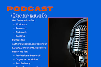 podcast outreach and book you on relevant podcasts