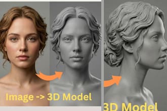 sculpt realistic 3d head model 3d print and paint head bust face likeness print