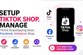 setup tiktok shop, manage tik tok, shopify dropshipping store, instagram shop