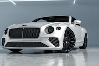 produce a realistic automotive car render or animation